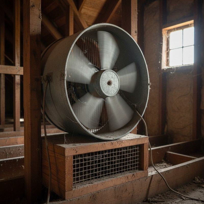 Attic Fan Shutter Replacement detail