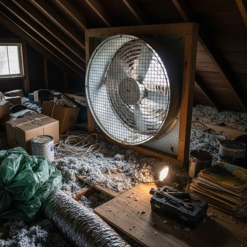 Attic Fan Shutter Replacement detail